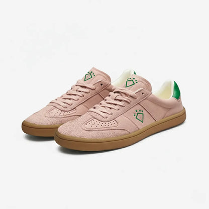 Zapatillas barefoot minimalistas modelo Footuki Pinkie en color rosacon suela de caucho color caramelo.